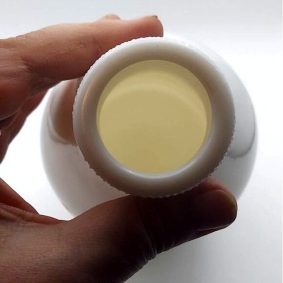 Vintage Egizia White Glass Milk Bottle Handpainted Bird Rubber Cap Italy - Picture 8 of 9